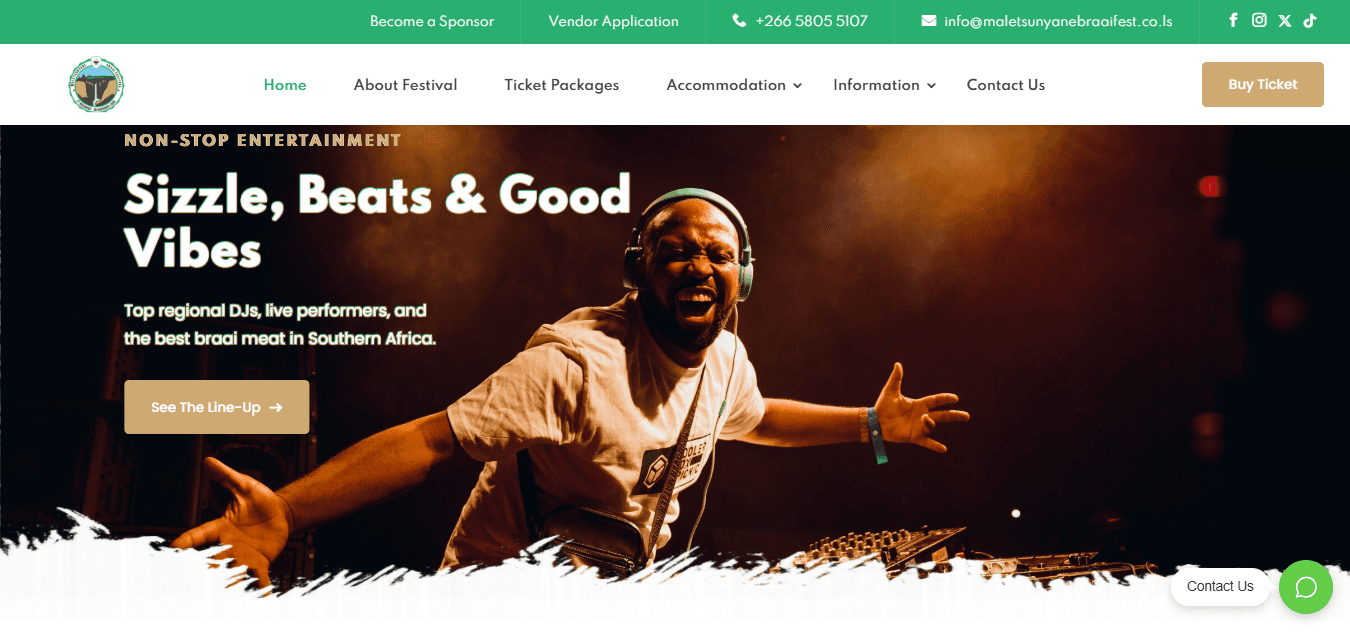 Crowd enjoying a vibrant outdoor music and food festival